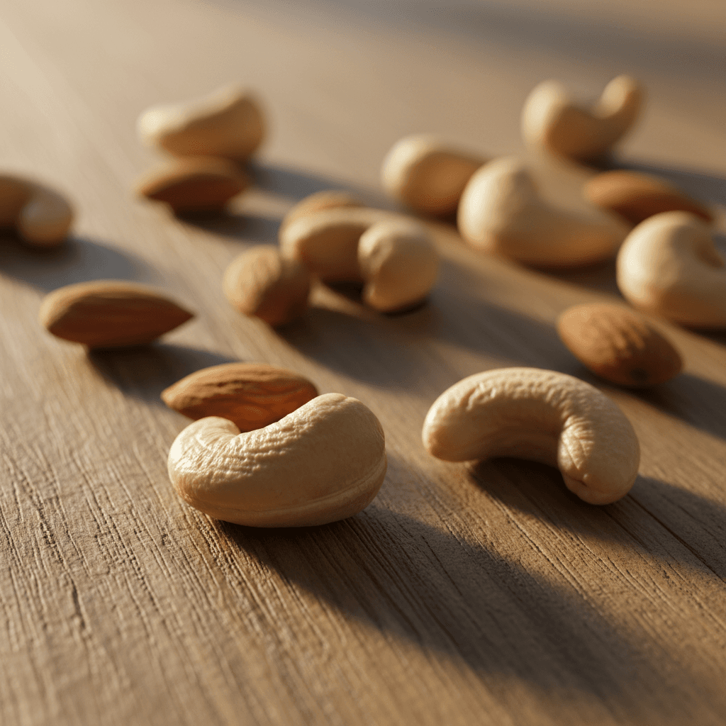 100% natural cashews and almonds